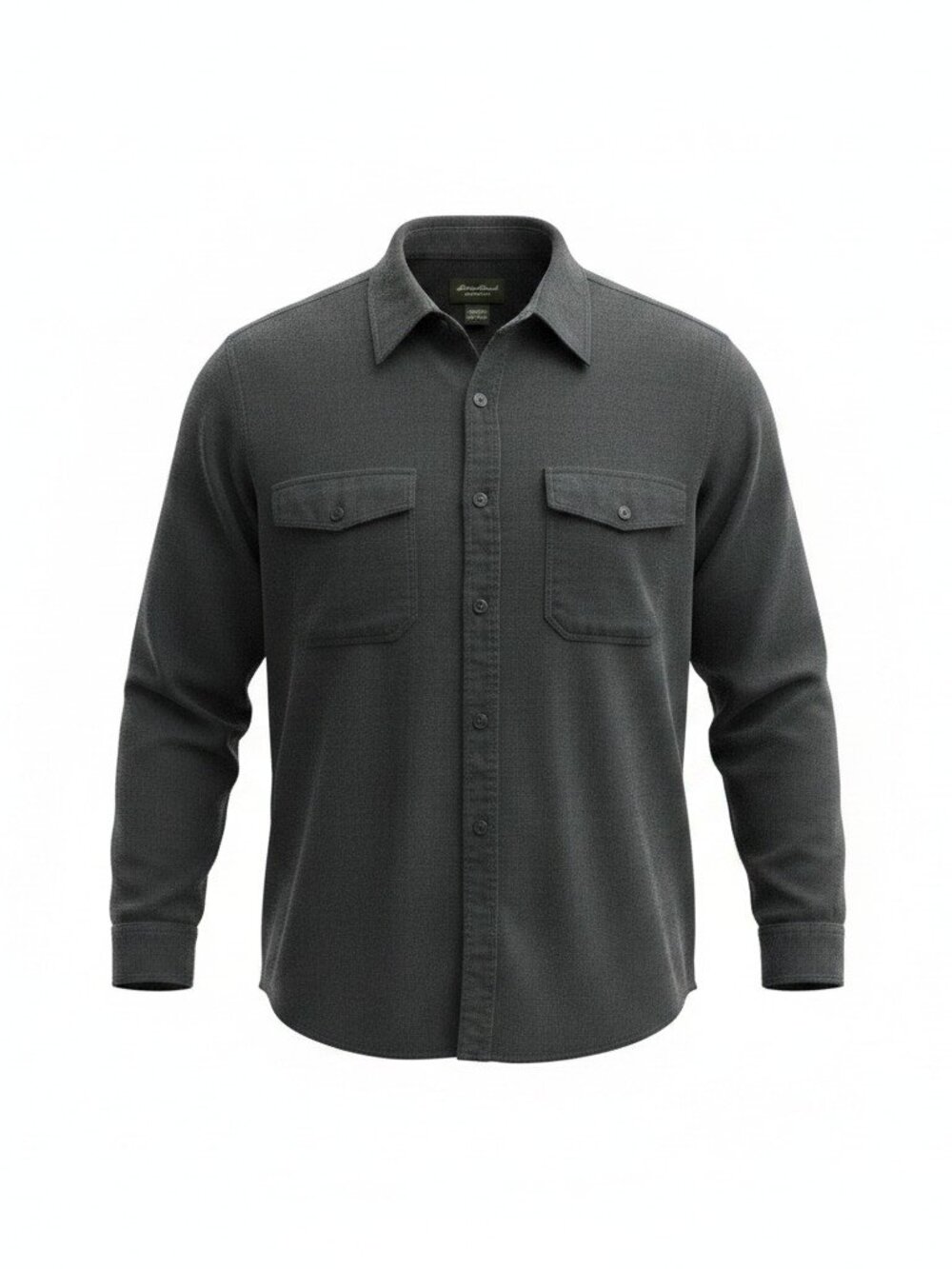 Eddie Bauer Classic Fit Men's Dark Charcoal Grey Button-Down Shirt - Size M